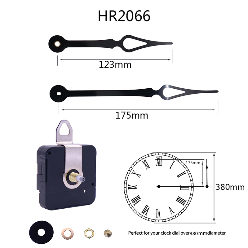 hr1688-17mm السائر حركة عقارب الساعة السوداء و hr2066 مؤشر الساعة